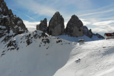 Three Peaks of Lavaredo in winter