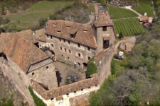 Roncolo Castle in Bolzano as seen from above