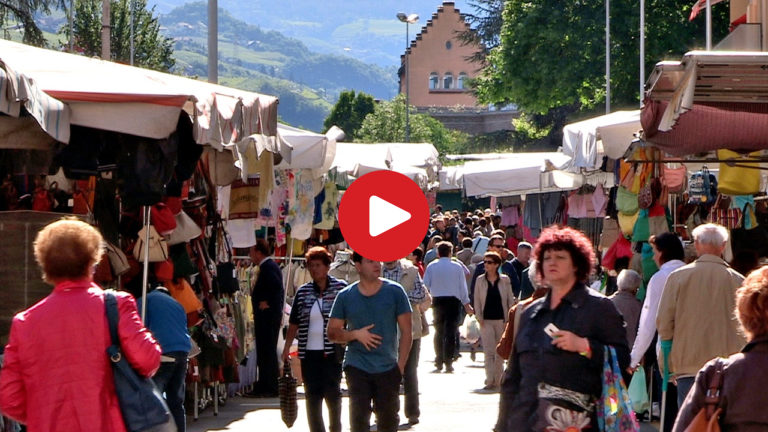 Saturday market in Bolzano