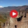 Aerial movie of the ruin of Castelchiaro
