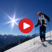 At the Ski Area Latemar Dolomites