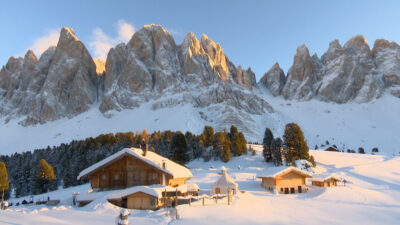 In slittino al Rifugio delle Odle