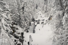 Cascate di Riva in inverno