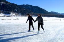 Ice Skating on Lake San Valentino