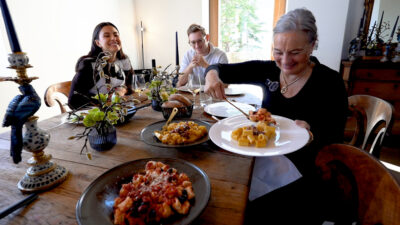 In the kitchens of a castle