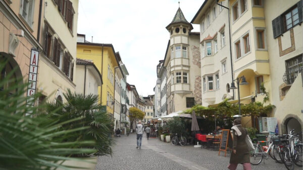The historical streets of Bolzano