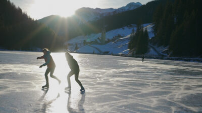 Ice Skating on Lake Valdurna