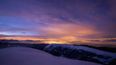 Eine Winternacht auf Meran 2000