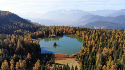 Lago di Tret seen from above