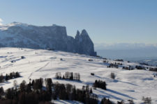 The Alpe di Siusi as seen from above