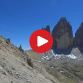 Tre Cime as seen from above