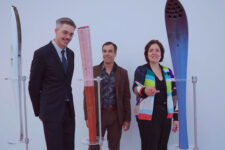 Le fiaccole olimpiche al Museion