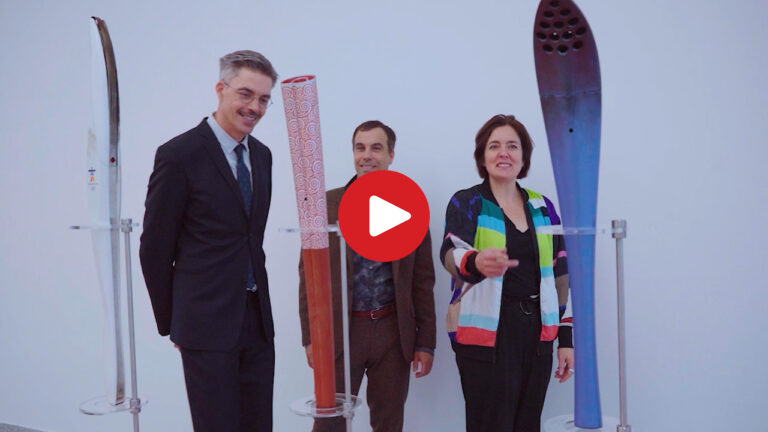 Le fiaccole olimpiche al Museion