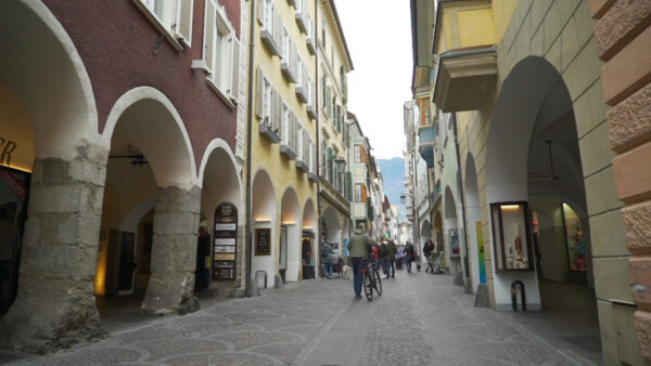 The historic arcades of Merano