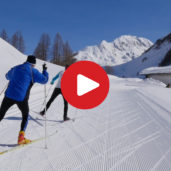 Cross-country skiing in the Valle Aurina