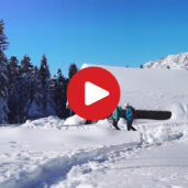 Winter hiking on Mount San Vigilio