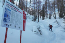 Ski mountaineering teaching route