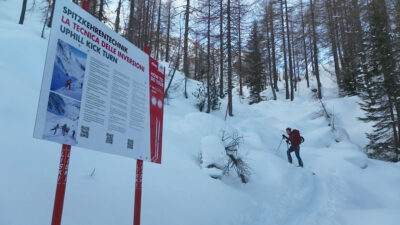 Ski mountaineering teaching route