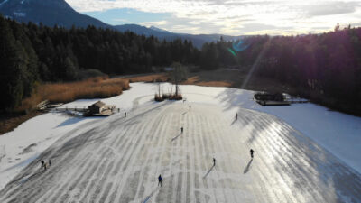 Eislaufen am Völser Weiher