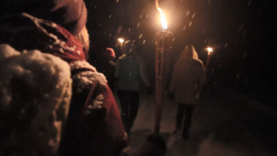 Lichterzauber im Winterwald