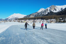Winter Fun at San Valentino lake