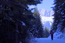 Winterwanderung über den Templweg zwischen Obereggen und Karersee